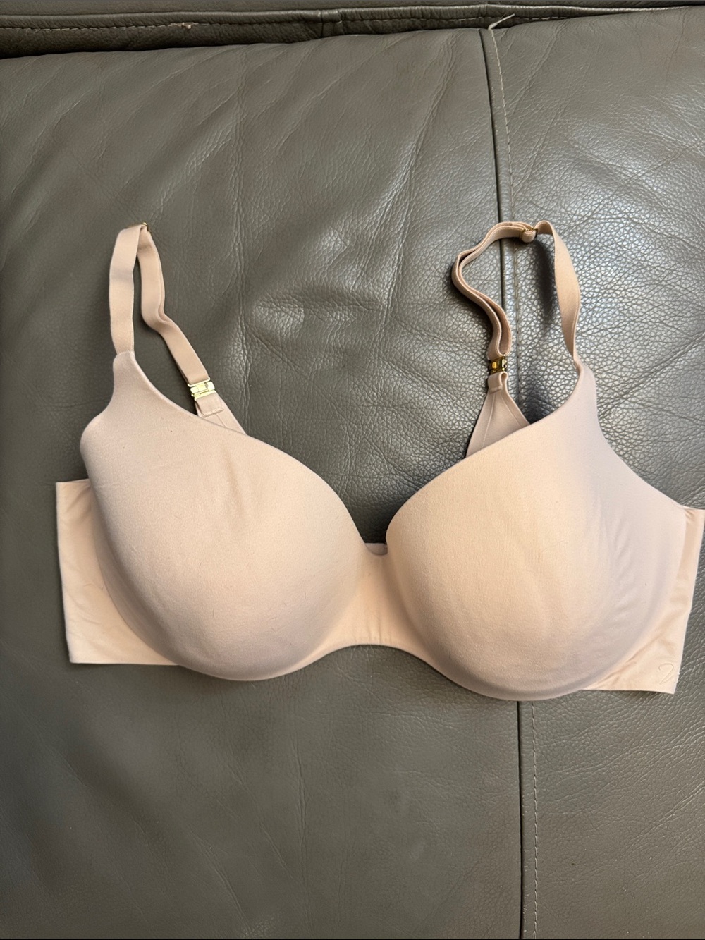 Victoria's Secret Lined Perfect Coverage Smooth Molded Nude T-Shirt Bra size 36D